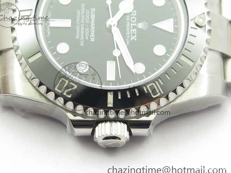 AAA Replica Watches 2989 No 904L 1:1 A Edition Black Bracelet Submariner on Best Date Ceramic Original SS ZZF 114060 1229
